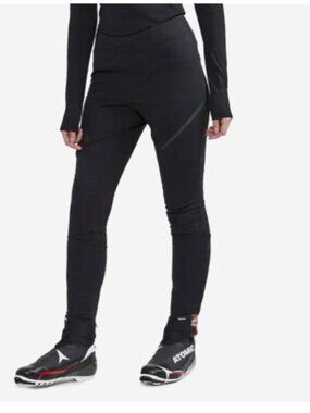 CRAFT Glide Wind Tights Women’s Small Black Nordic XC Ski Pants 1909568